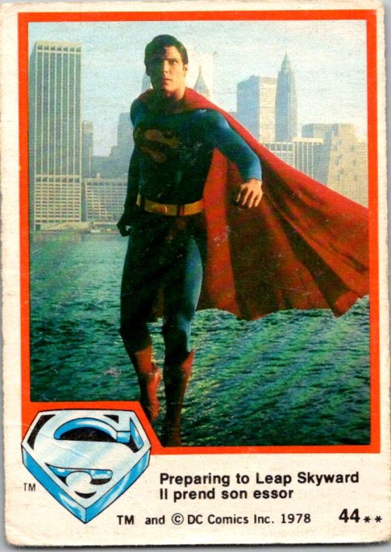 1978 OPC Superman #44 Preparing to Leap Skyward   V51828 Image 1