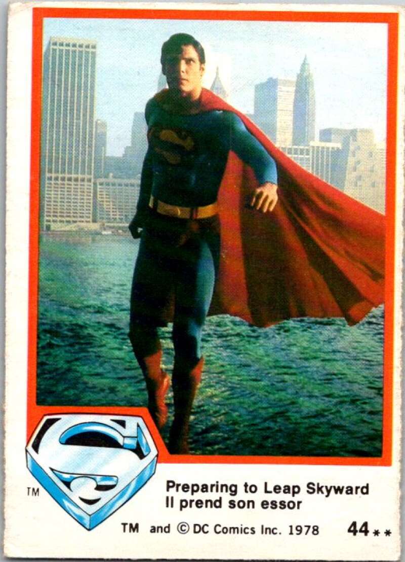 1978 OPC Superman #44 Preparing to Leap Skyward   V51829 Image 1