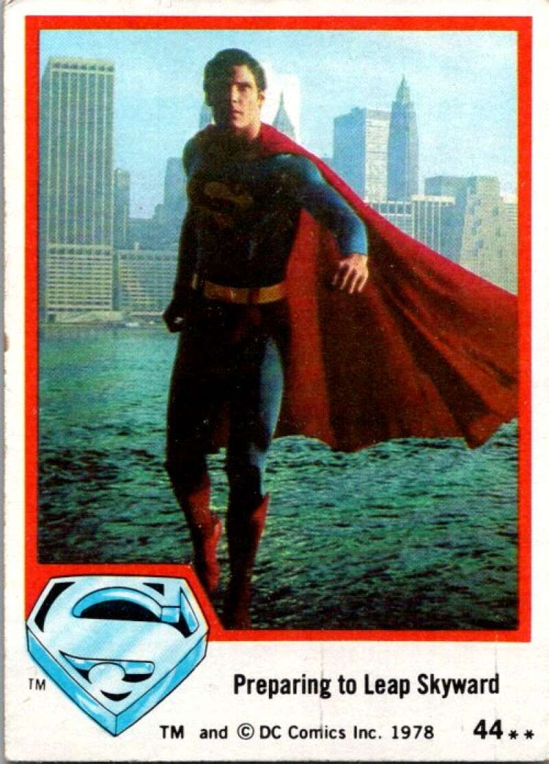 1978 Topps Superman #44 Preparing to Leap Skyward   V51832 Image 1