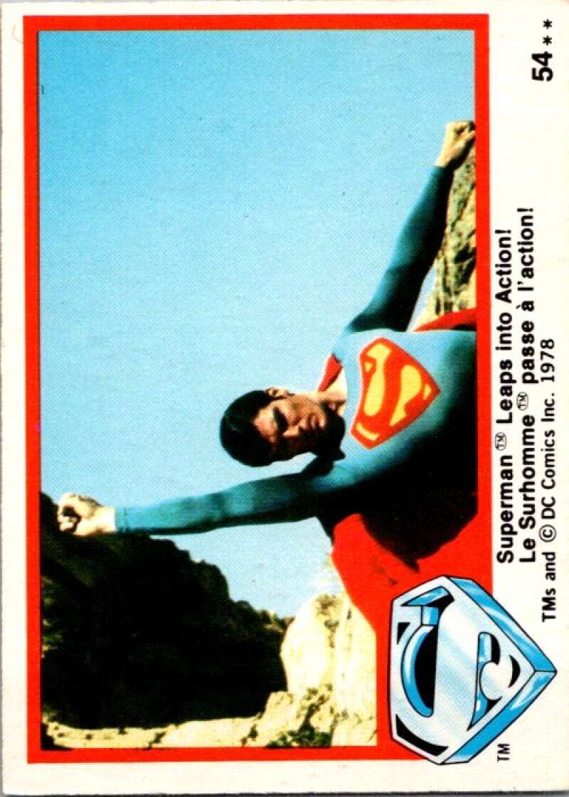1978 OPC Superman #54 Superman Leaps Into Action!   V51876 Image 1