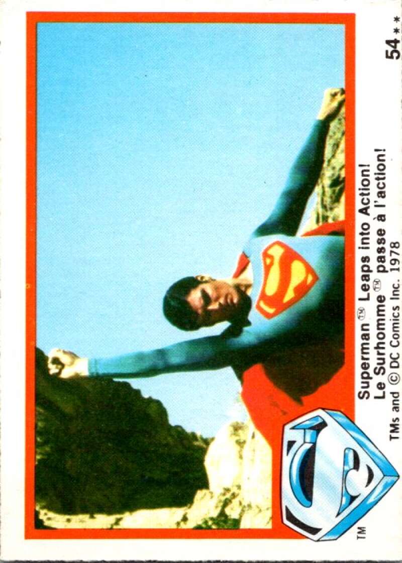 1978 OPC Superman #54 Superman Leaps Into Action!   V51877 Image 1