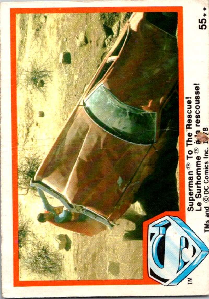 1978 OPC Superman #55 Superman To The Rescue!   V51879 Image 1