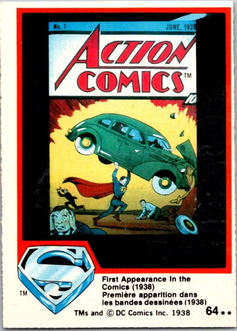 1978 OPC Superman #64 First Appearance Comics 1938   V51921 Image 1