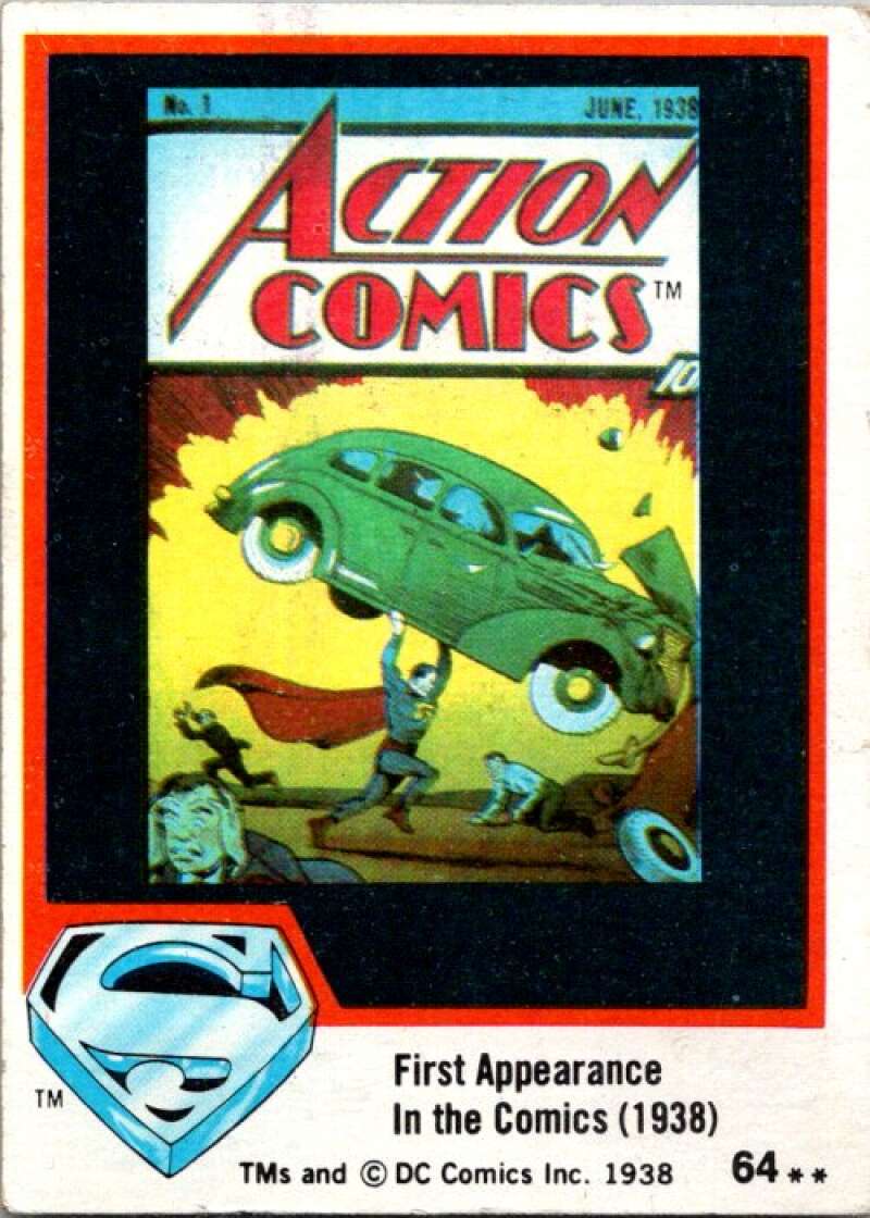 1978 Topps Superman #64 First Appearance Comics 1938   V51923 Image 1