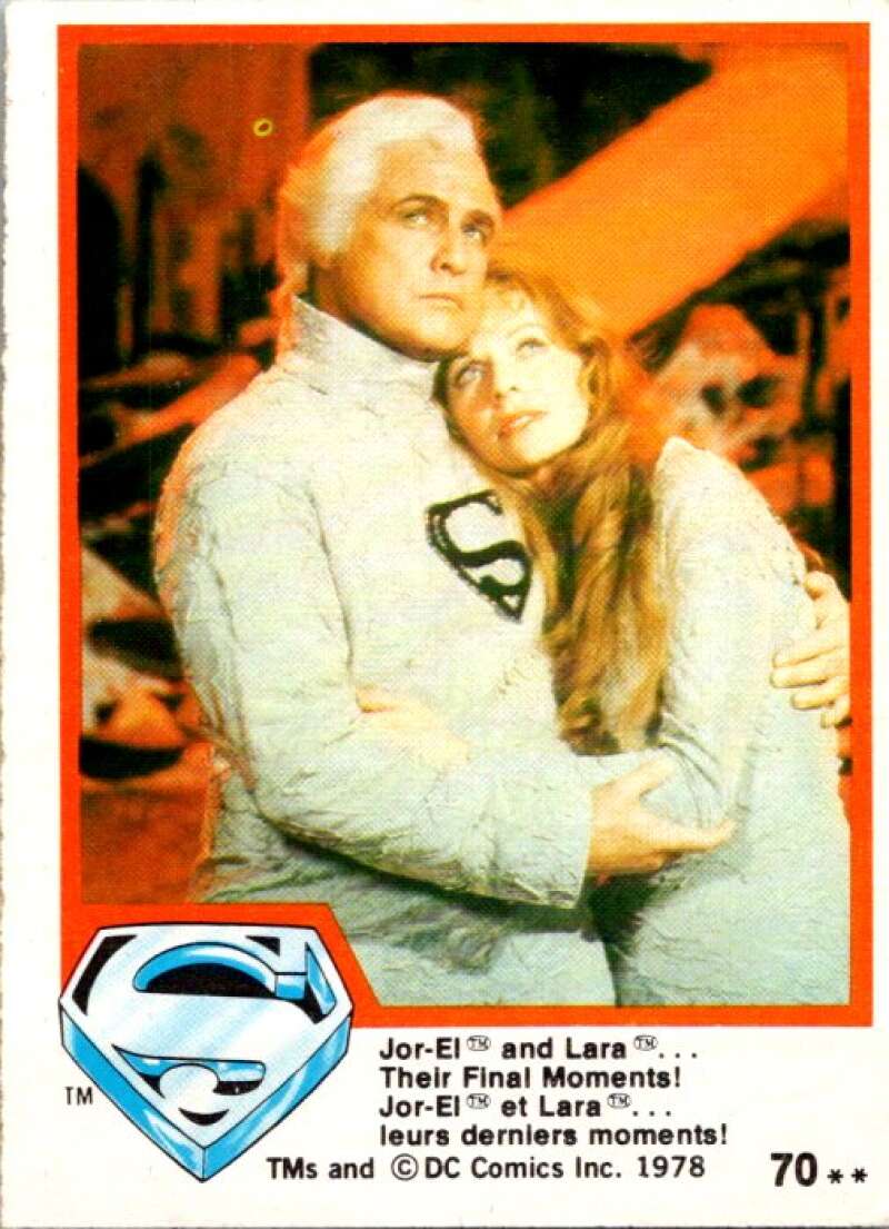 1978 OPC Superman #70 Jor-El and Lara..Final Moments!   V51943 Image 1