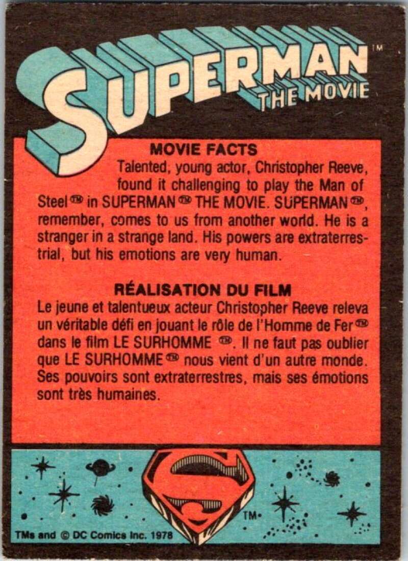 1978 OPC Superman #71 The Projection of Jor-El   V51946 Image 2