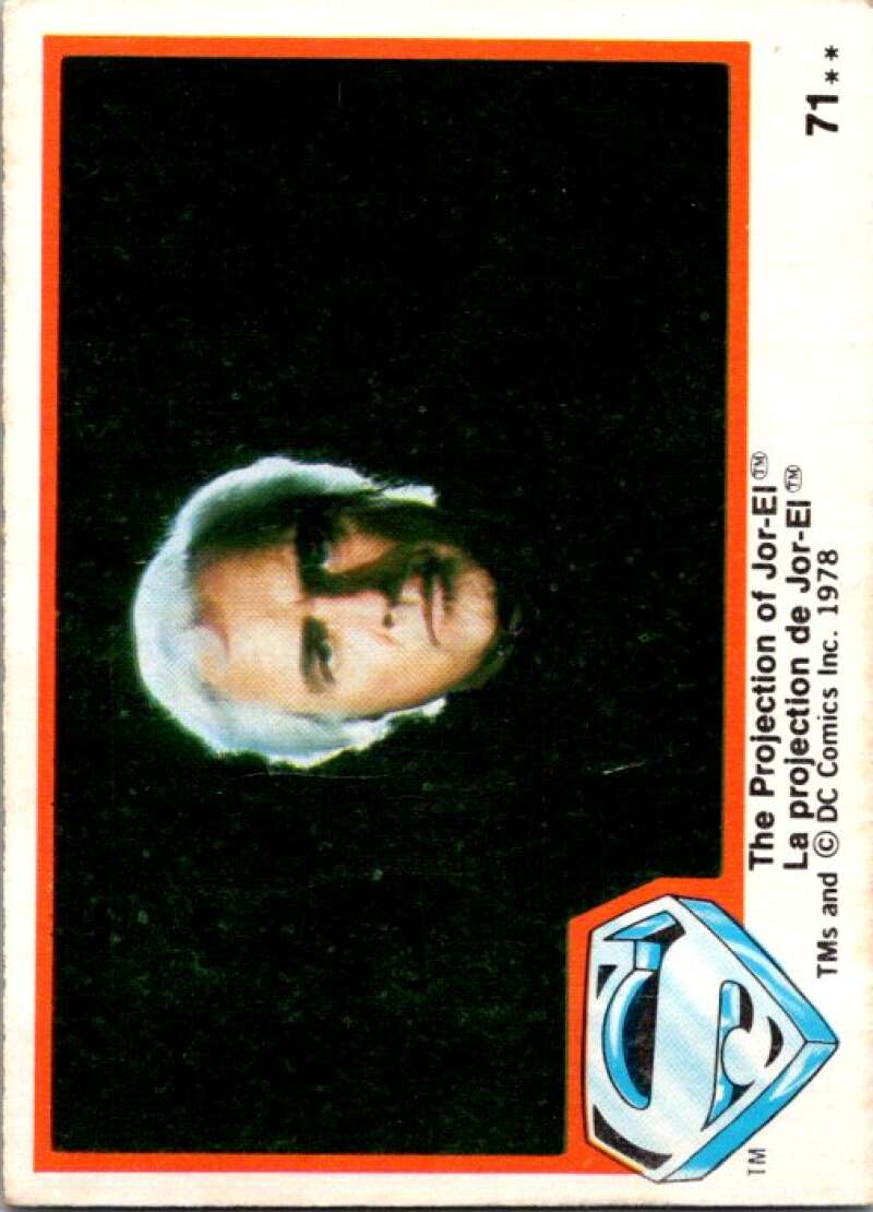 1978 OPC Superman #71 The Projection of Jor-El   V51947 Image 1