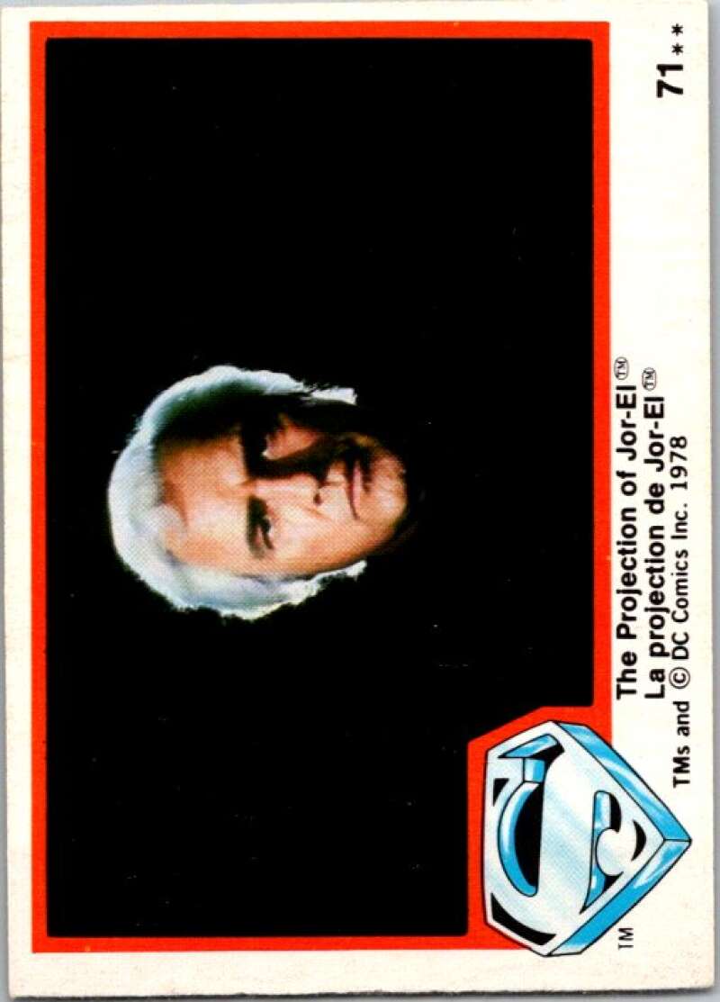 1978 OPC Superman #71 The Projection of Jor-El   V51948 Image 1
