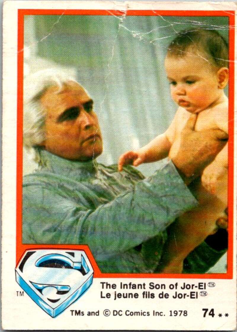 1978 OPC Superman #74 The Infant Son of Jor-El   V51957 Image 1