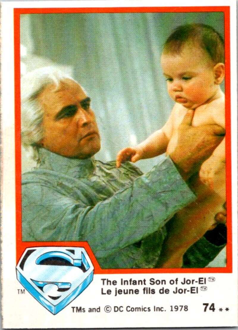 1978 OPC Superman #74 The Infant Son of Jor-El   V51959 Image 1
