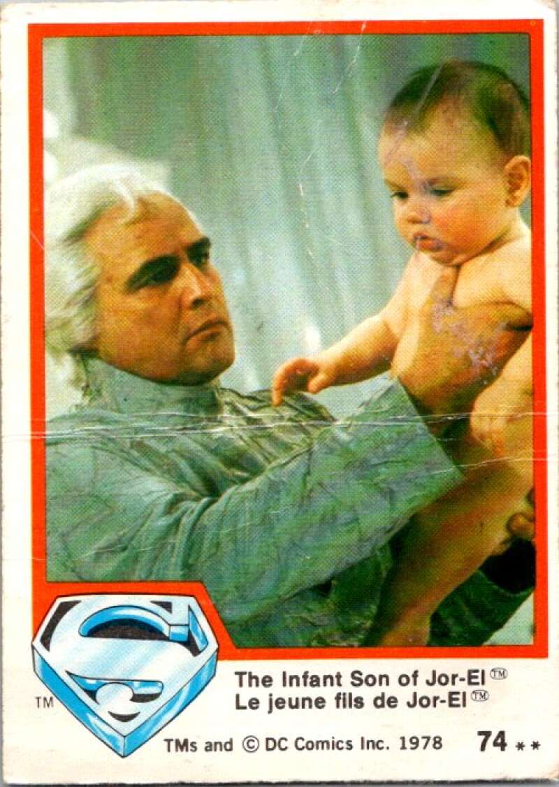 1978 OPC Superman #74 The Infant Son of Jor-El   V51962 Image 1