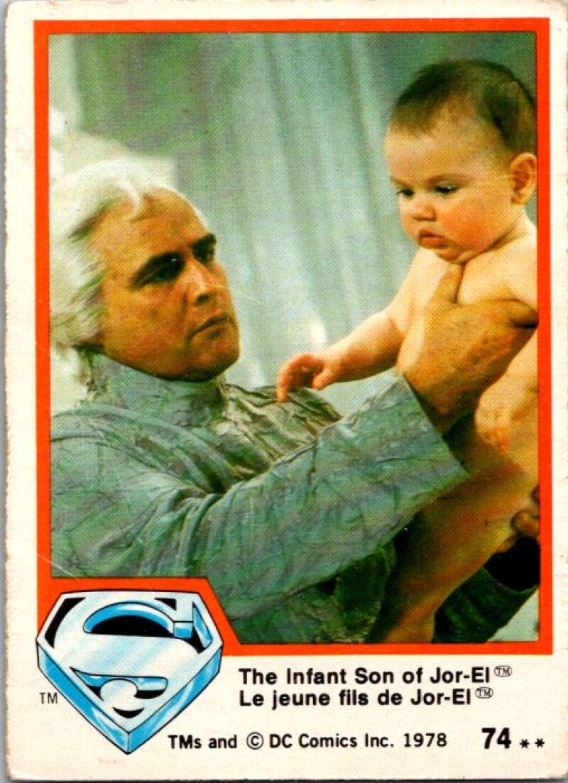 1978 OPC Superman #74 The Infant Son of Jor-El   V51963 Image 1