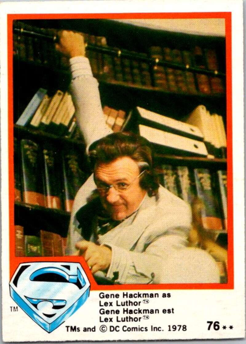 1978 OPC Superman #76 Gene Hackman as Lex Luthor   V51969 Image 1