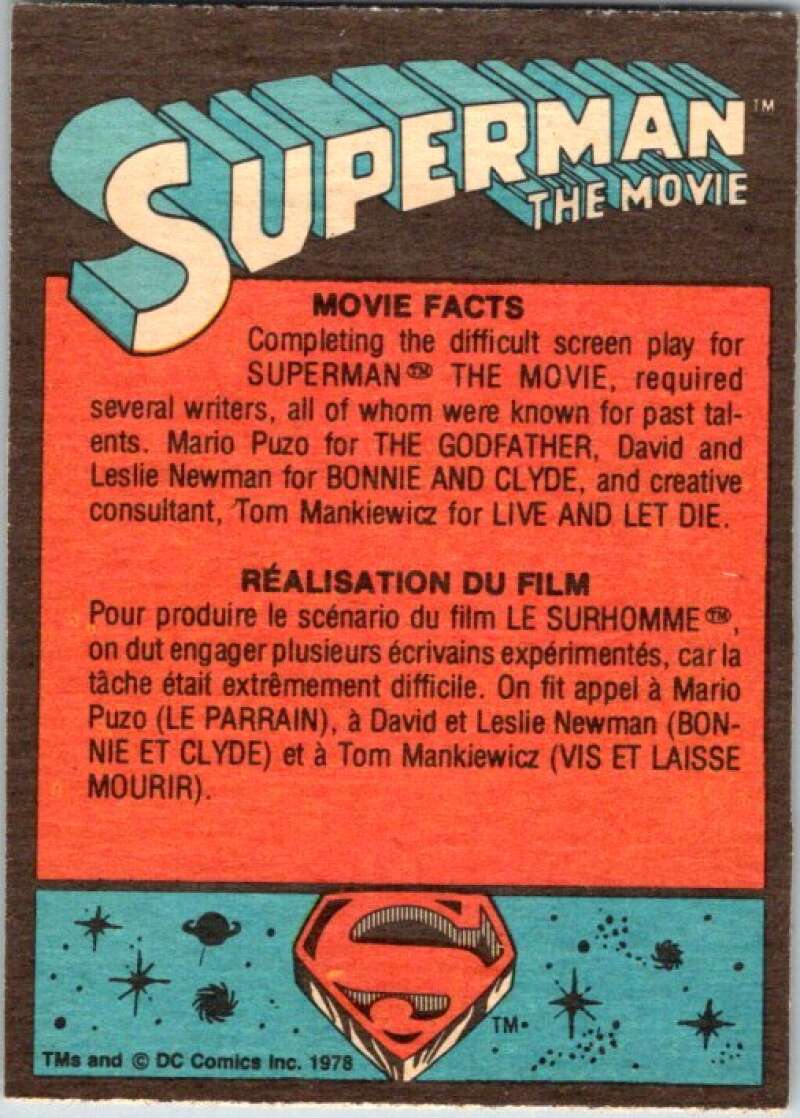 1978 OPC Superman #76 Gene Hackman as Lex Luthor   V51969 Image 2