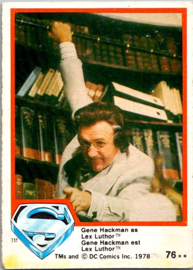 1978 OPC Superman #76 Gene Hackman as Lex Luthor   V51970 Image 1