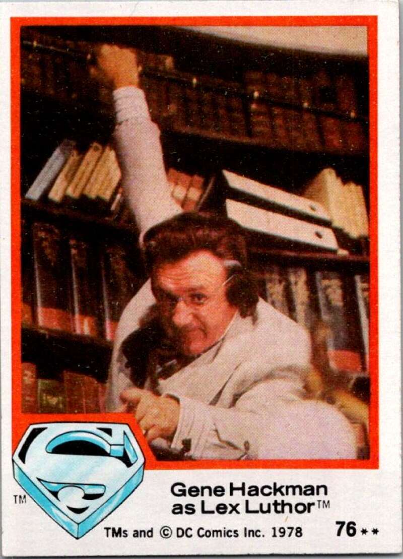 1978 Topps Superman #76 Gene Hackman as Lex Luthor   V51971 Image 1