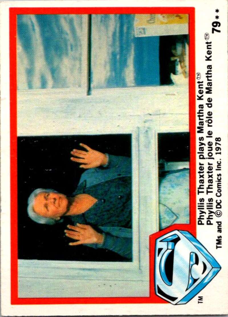 1978 OPC Superman #79 Phyllis Thaxter plays Martha Kent   V51981 Image 1