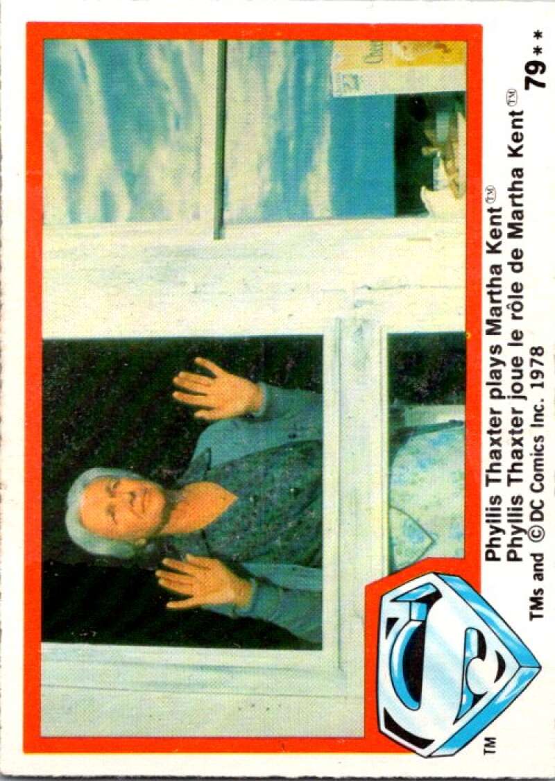 1978 OPC Superman #79 Phyllis Thaxter plays Martha Kent   V51982 Image 1