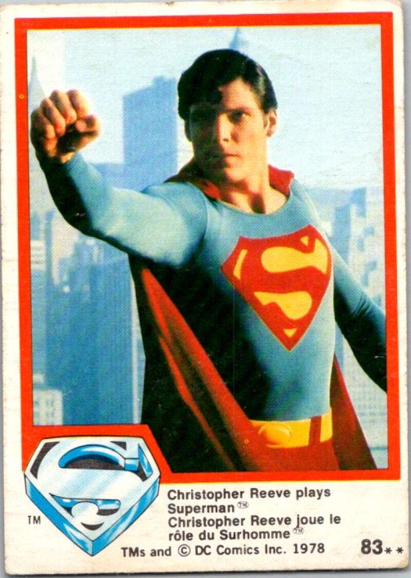 1978 OPC Superman #83 Christopher Reeve plays Superman   V52003 Image 1