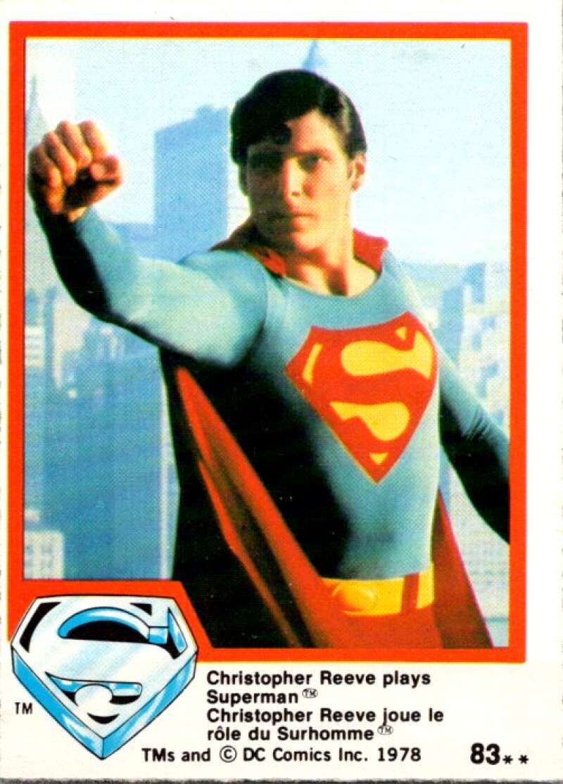 1978 OPC Superman #83 Christopher Reeve plays Superman   V52004 Image 1