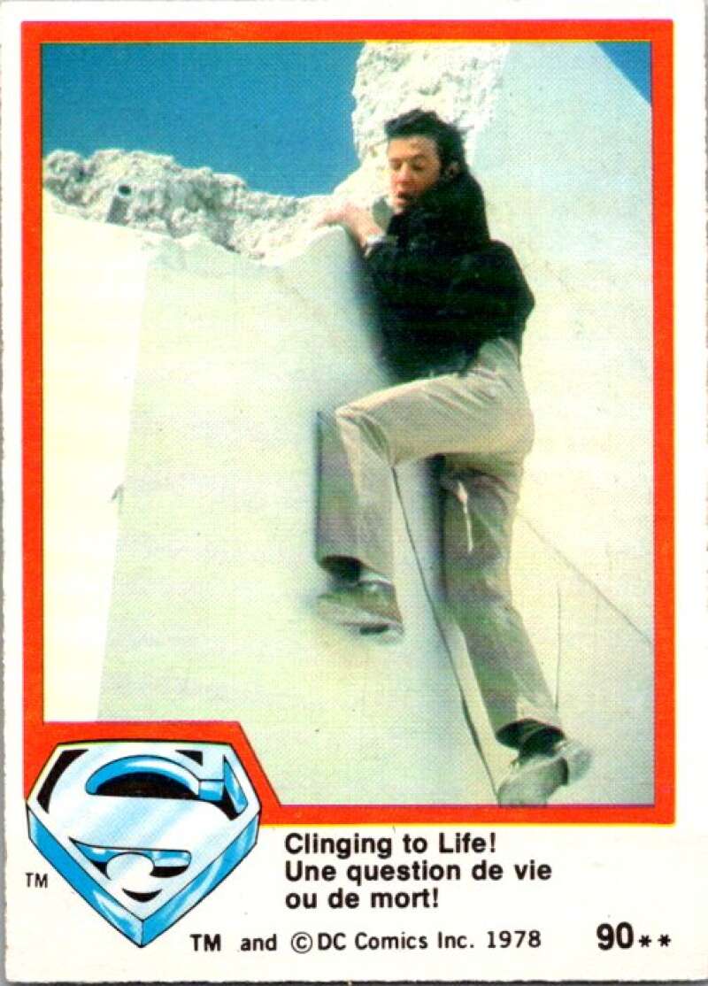 1978 OPC Superman #90 Clinging to Life!   V52032 Image 1