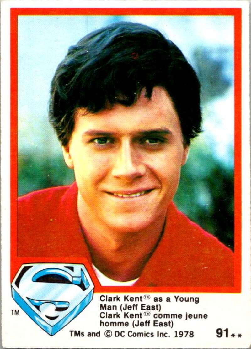 1978 OPC Superman #91 Clark Kent as Young Man Jeff East   V52037 Image 1