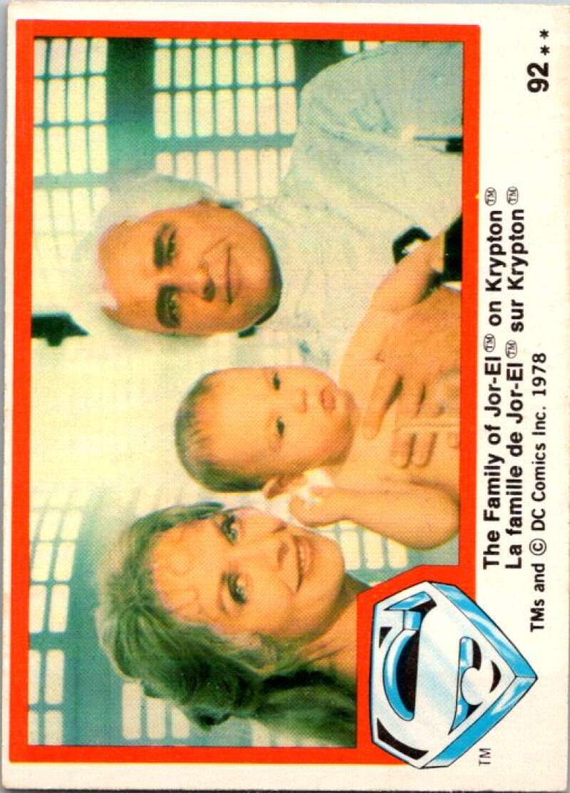 1978 OPC Superman #92 The Family of Jor-El on Krypton   V52039 Image 1