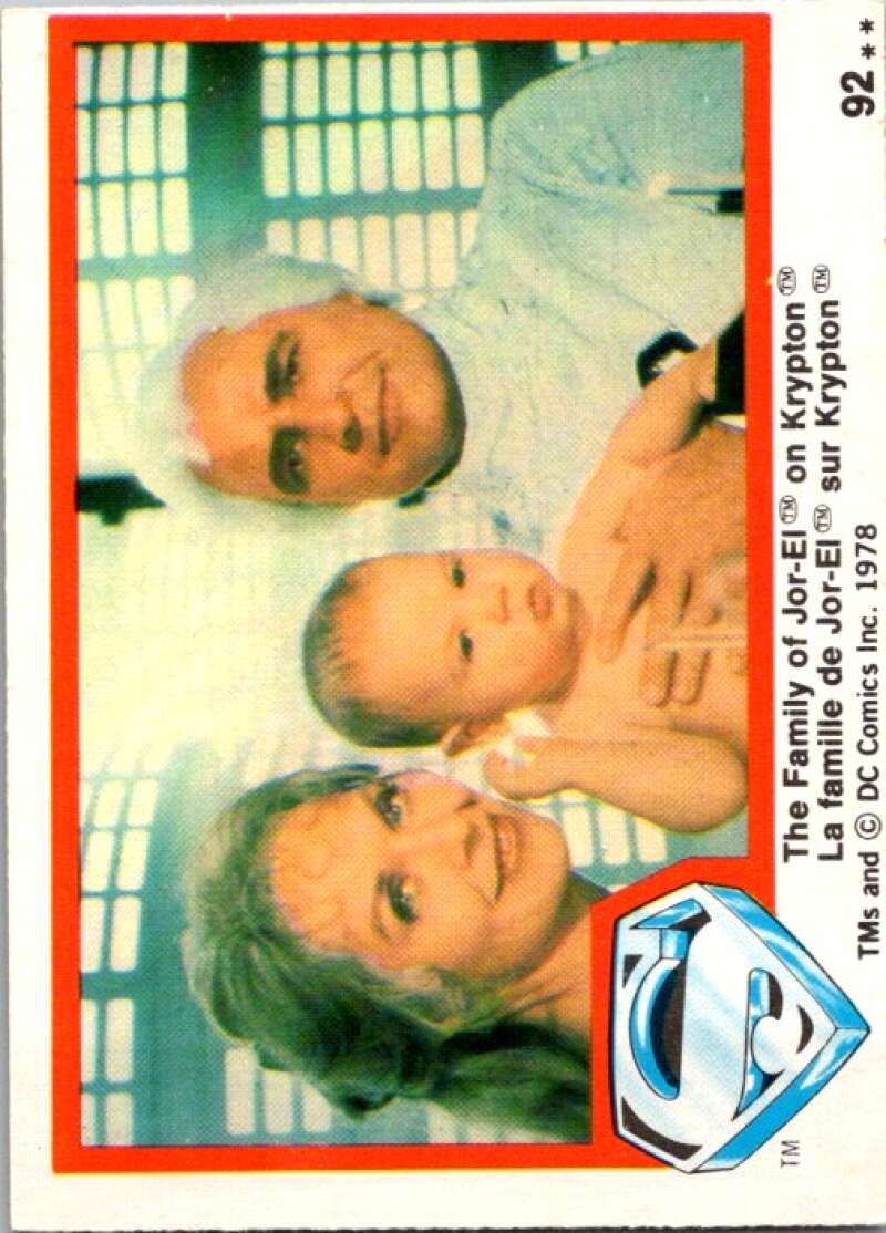 1978 OPC Superman #92 The Family of Jor-El on Krypton   V52040 Image 1