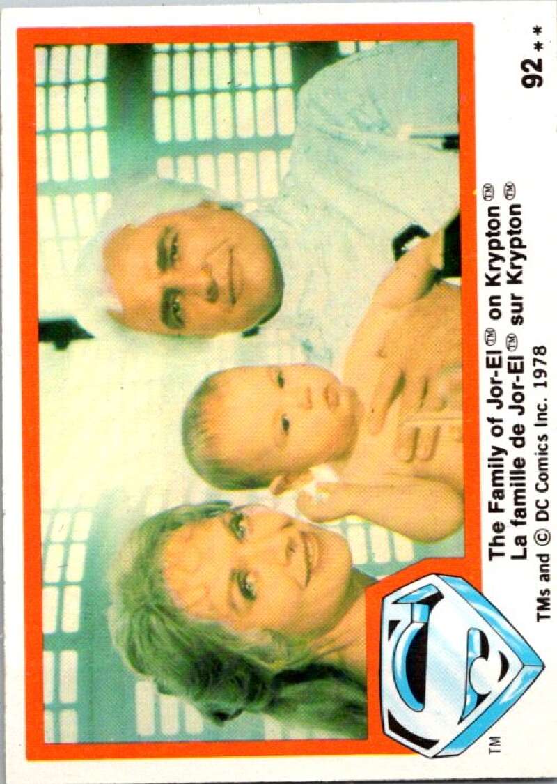 1978 OPC Superman #92 The Family of Jor-El on Krypton   V52041 Image 1