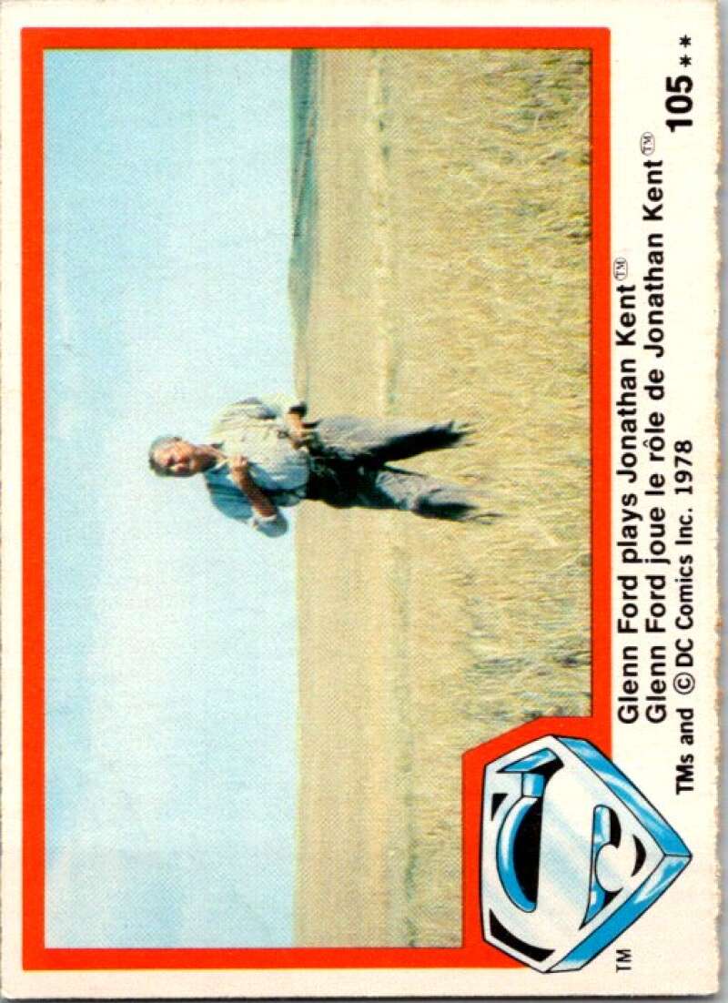 1978 OPC Superman #105 Glenn Ford plays Jonathan Kent   V52084 Image 1