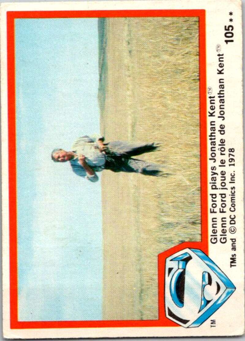 1978 OPC Superman #105 Glenn Ford plays Jonathan Kent   V52086 Image 1