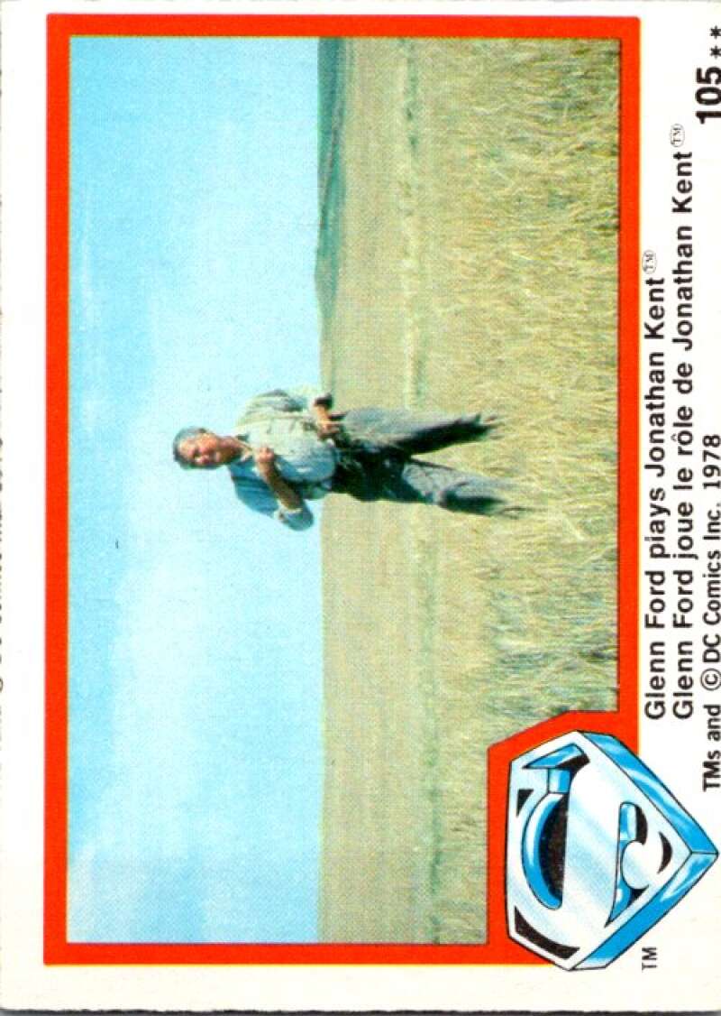 1978 OPC Superman #105 Glenn Ford plays Jonathan Kent   V52088 Image 1