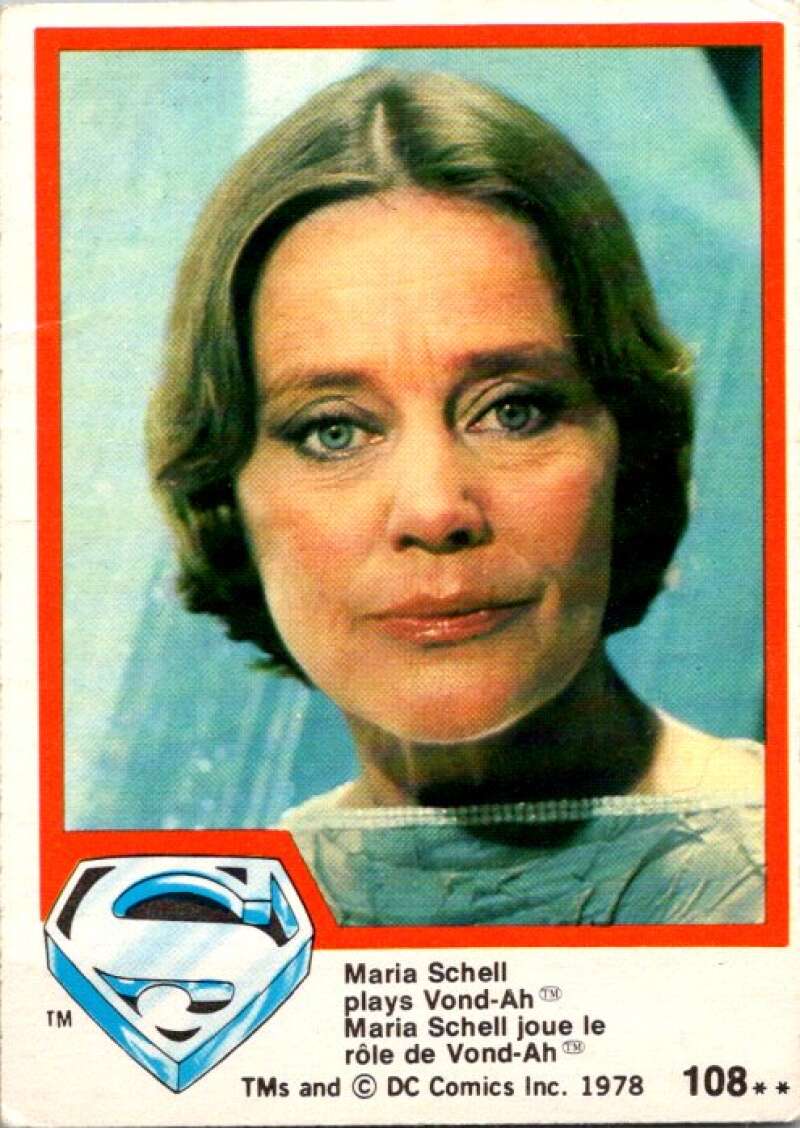 1978 OPC Superman #108 Maria Schell plays Vond-Ah   V52099 Image 1