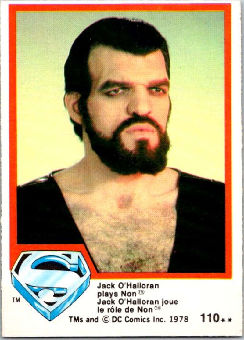 1978 OPC Superman #110 Jack O'Halloran plays Non   V52108 Image 1