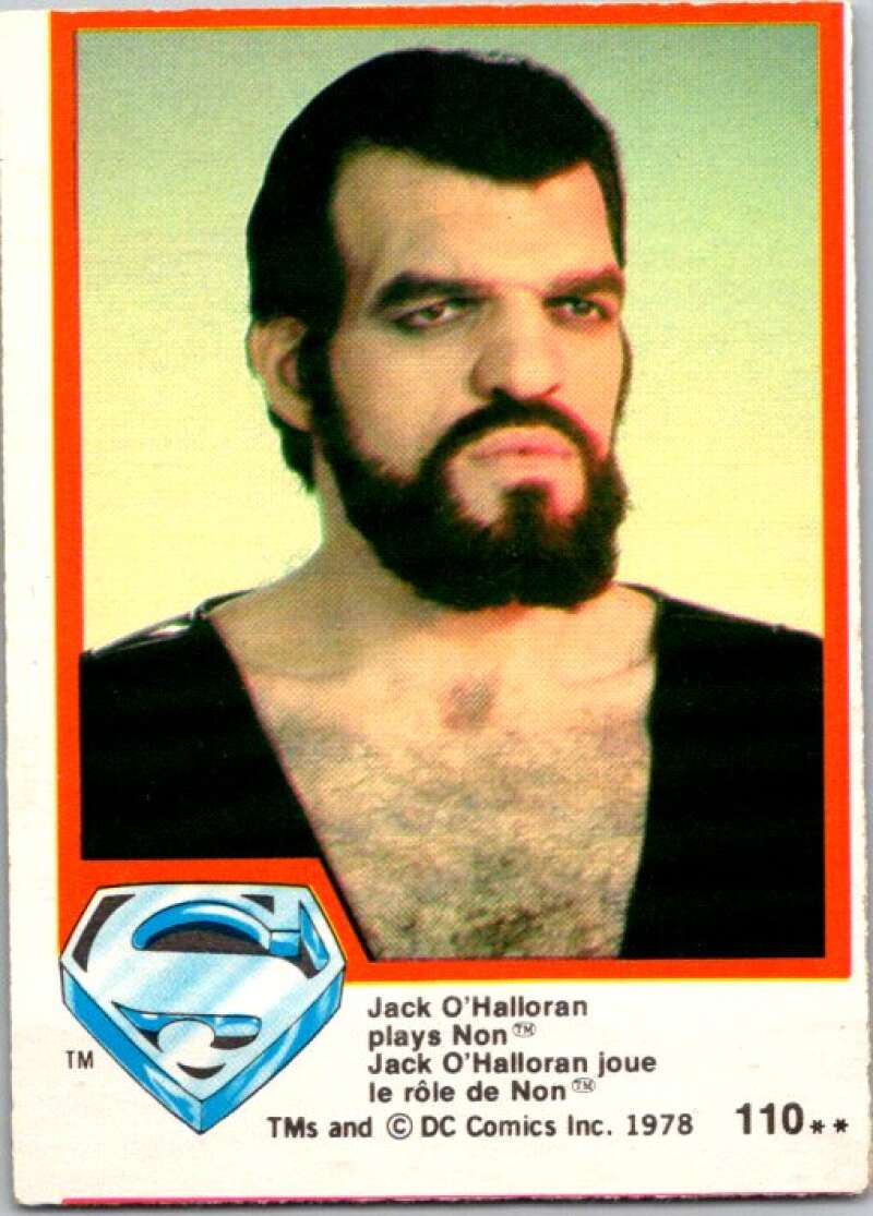 1978 OPC Superman #110 Jack O'Halloran plays Non   V52109 Image 1