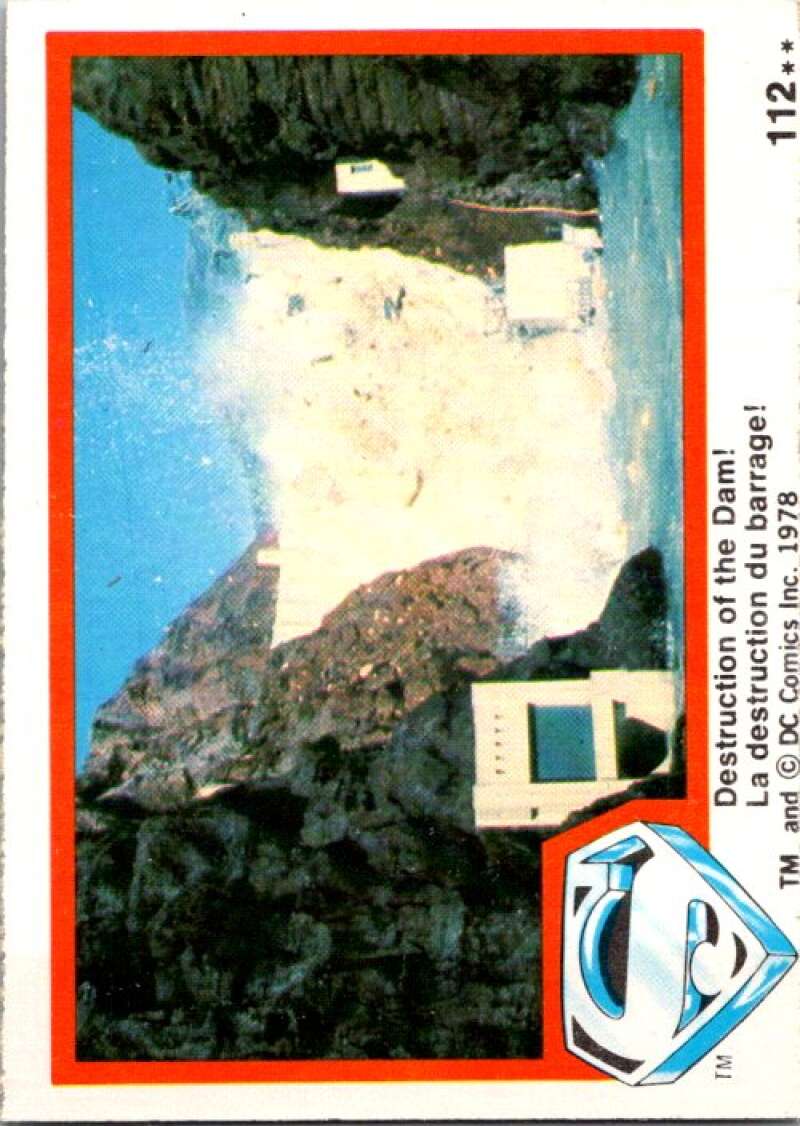 1978 OPC Superman #112 Destruction of the Dam!   V52115 Image 1