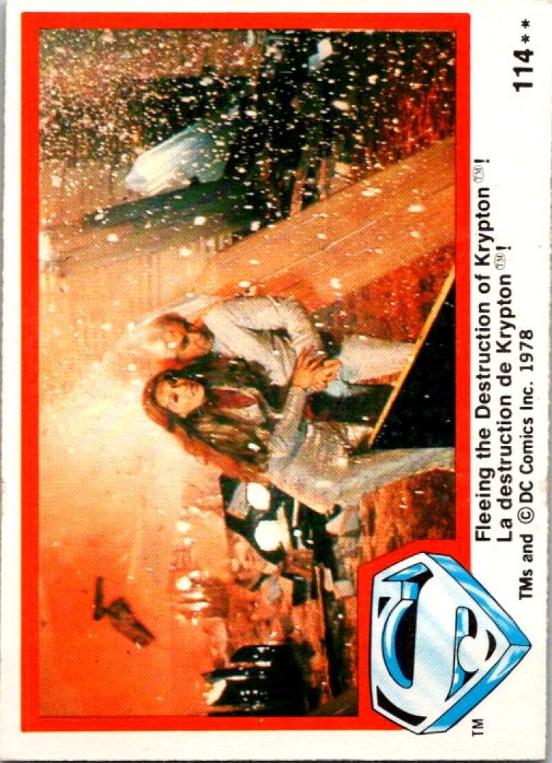 1978 OPC Superman #114 Fleeing the Destruction of Krypton!   V52127 Image 1