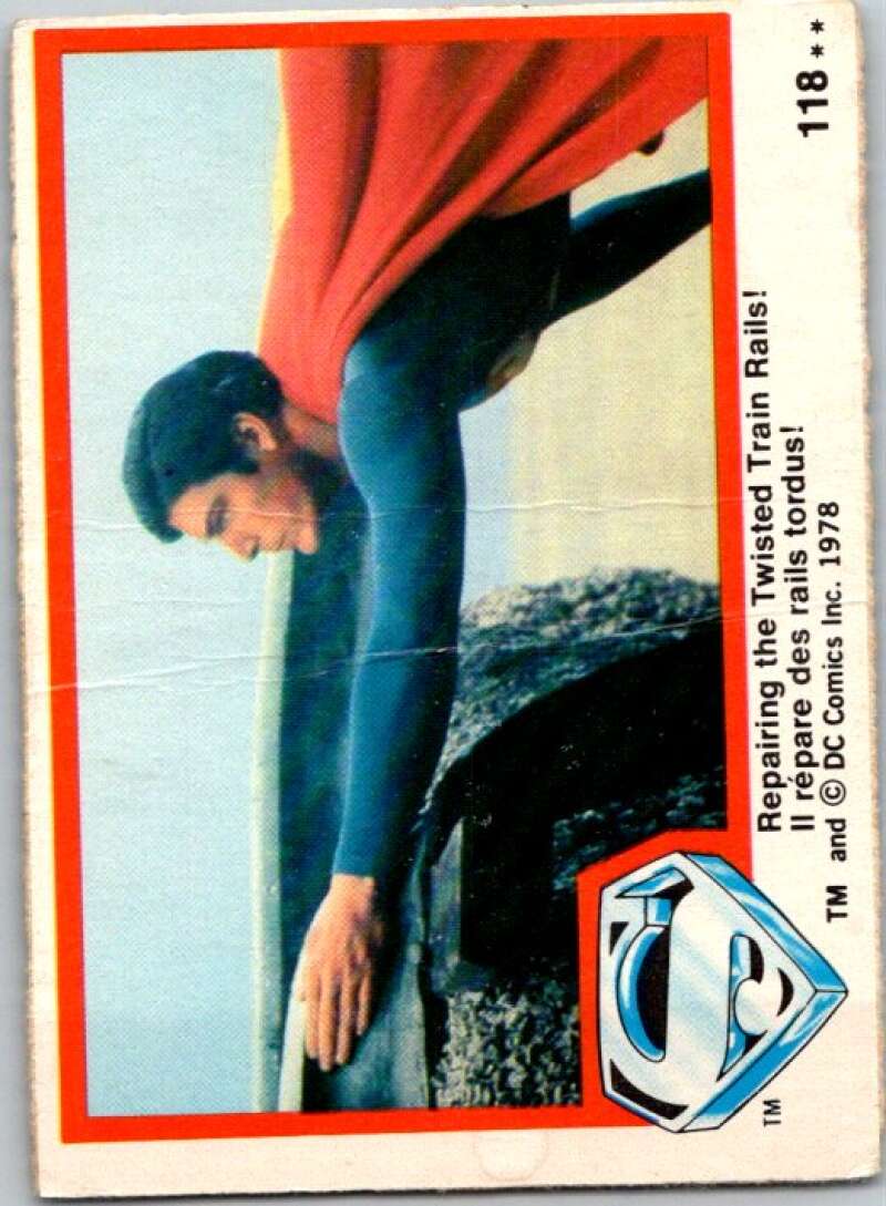 1978 OPC Superman #118 Repairing the Twisted Train Rails!   V52136 Image 1