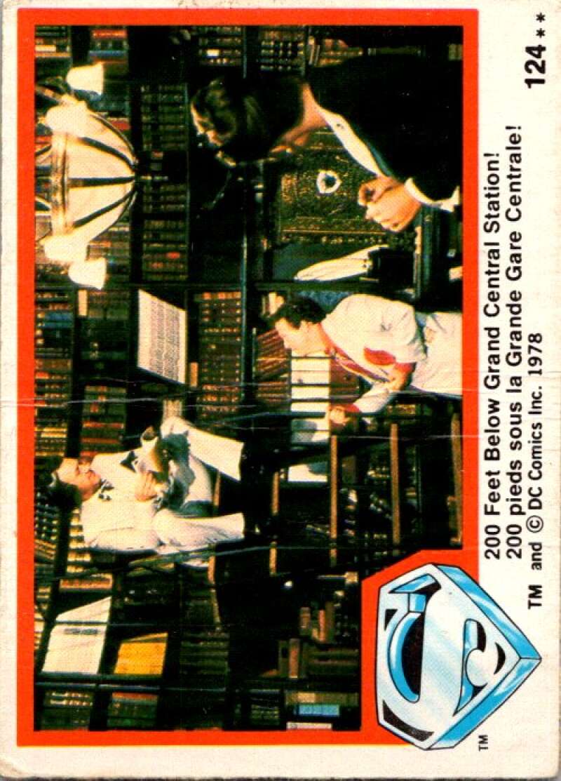 1978 OPC Superman #124 200 Feet Below Central Station!   V52159 Image 1