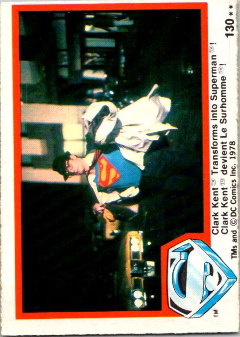 1978 OPC Superman #130 Clark Kent Transforms Into Superman!   V52175 Image 1