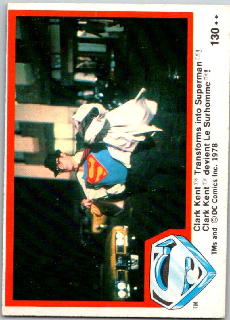 1978 OPC Superman #130 Clark Kent Transforms Into Superman!   V52176 Image 1