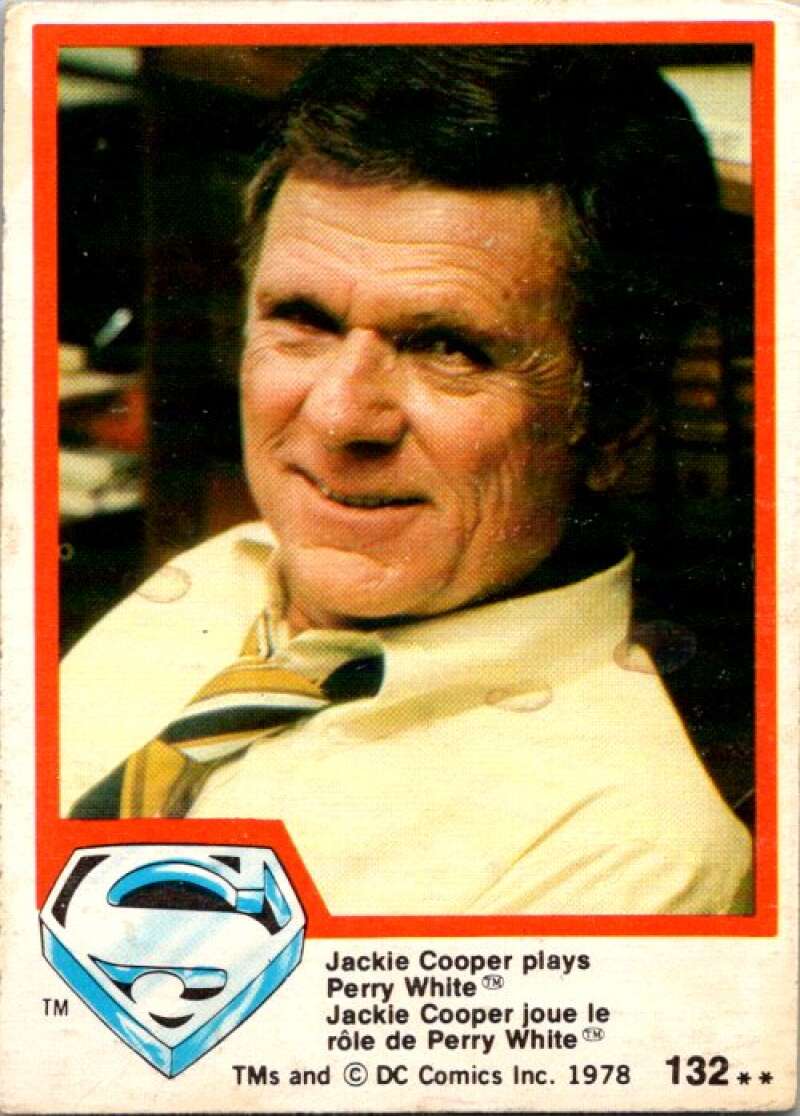1978 OPC Superman #132 Jackie Cooper plays Perry White   V52181 Image 1