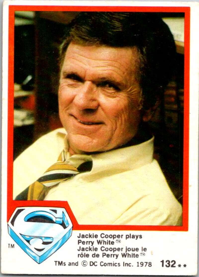 1978 OPC Superman #132 Jackie Cooper plays Perry White   V52182 Image 1