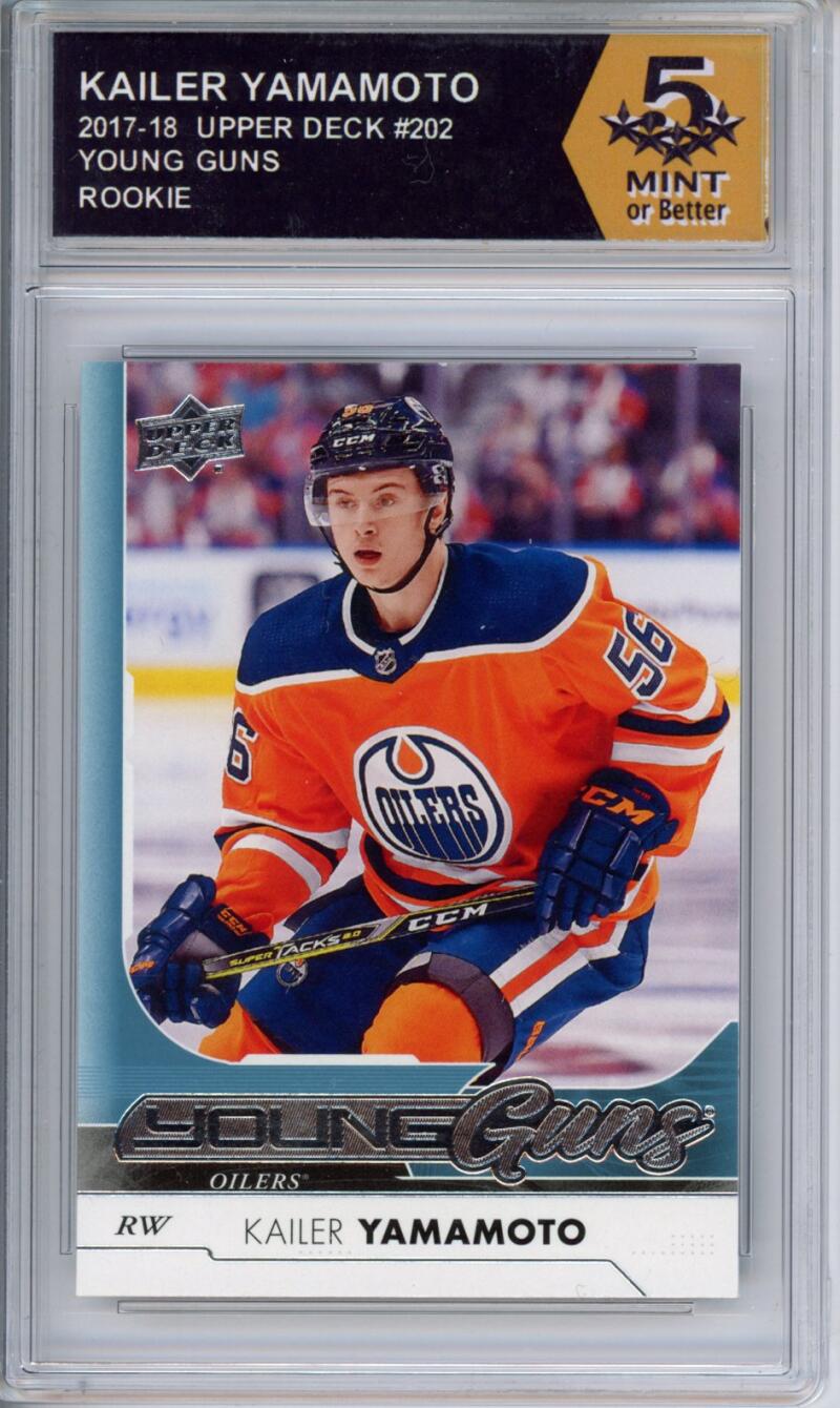 HCWPP - 2017-18 Upper Deck #202 Kailer Yamamoto Graded Rookie RC - 294197 Image 1