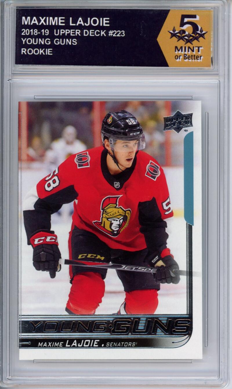 HCWPP - 2018-19 Upper Deck #223 Maxime Lajoie YG Graded Rookie RC - 294205 Image 1
