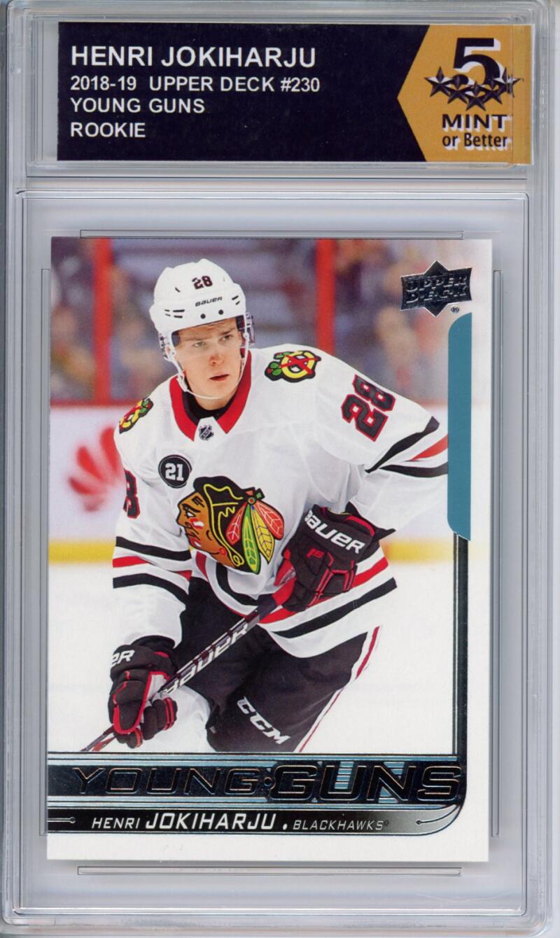 HCWPP - 2018-19 Upper Deck #230 Henri Jokiharju YG Graded Rookie RC - 294213 Image 1