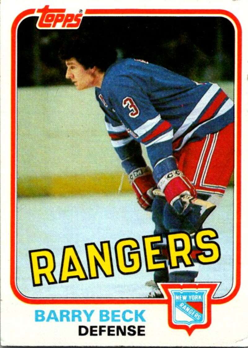 1981-82 Topps #3 Barry Beck  New York Rangers  V52192 Image 1
