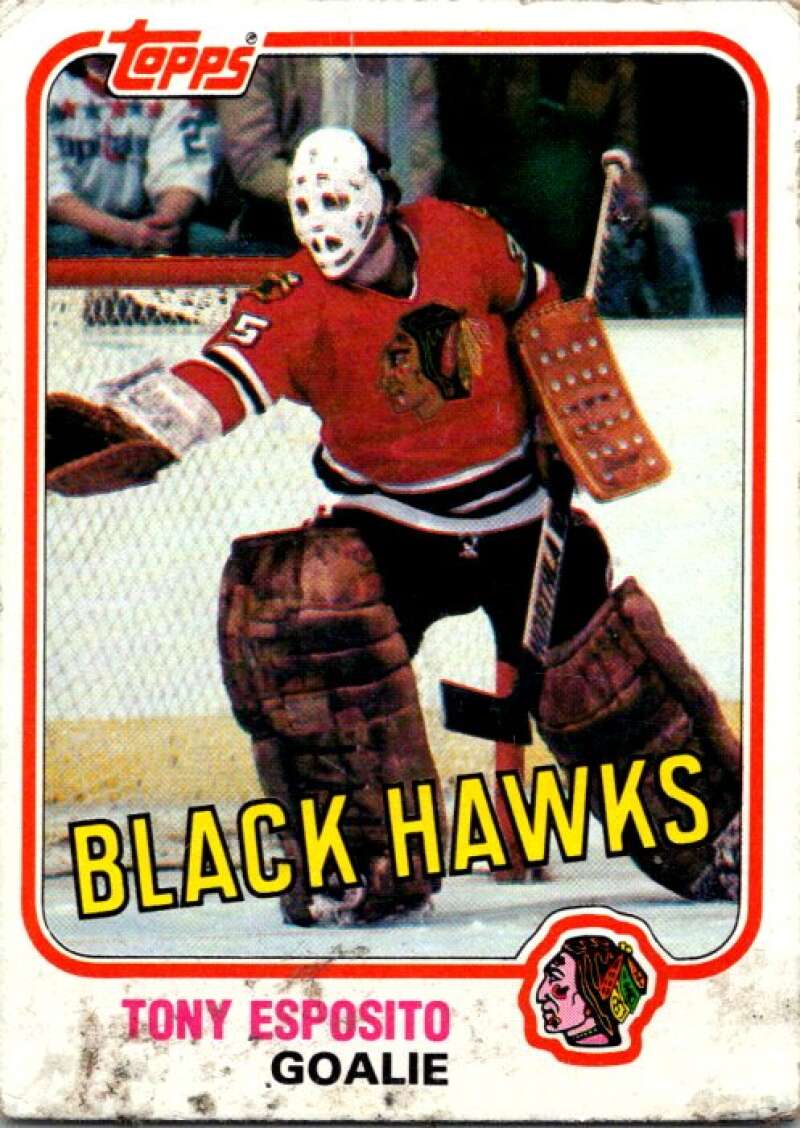 1981-82 Topps #11 Tony Esposito  Chicago Blackhawks  V52211 Image 1