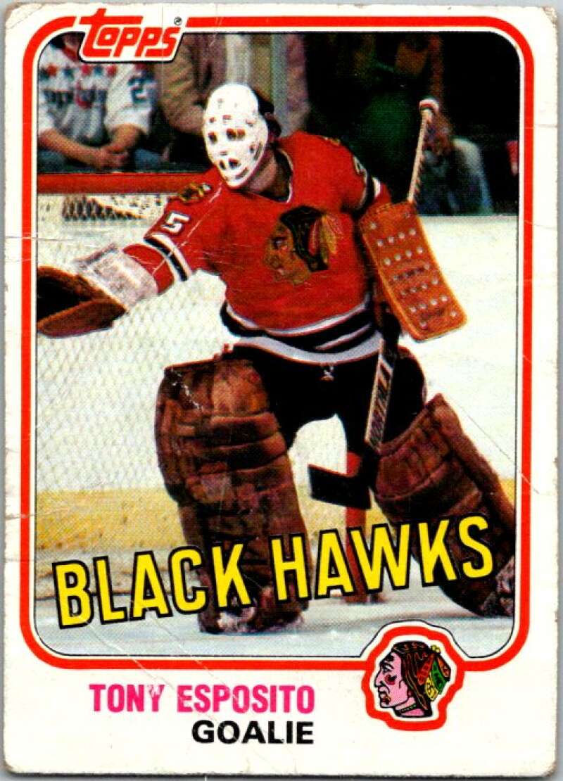 1981-82 Topps #11 Tony Esposito  Chicago Blackhawks  V52212 Image 1
