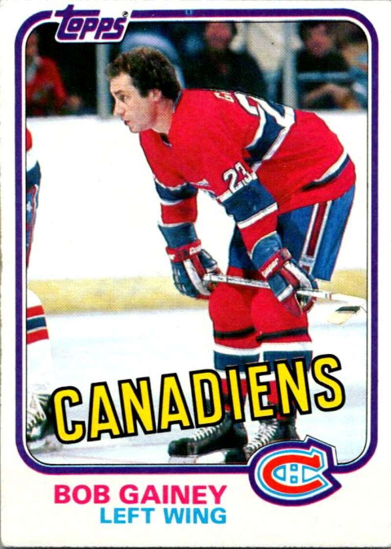 1981-82 Topps #13 Bob Gainey  Montreal Canadiens  V52219 Image 1